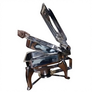 Calentador de Alimentos de Lujo para Catering y Fiestas, Juego de Tres Recipientes de Acero Inoxidable para Servir Comida Caliente - Product Image 1