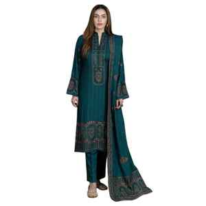 Trajes de 3 piezas para mujer al por mayor, estilo pakistaní, con bordado en el cuello, Salwar Kameez, Salwar liso, Dupatta de tela Lawn, casual de verano - Product Image 1
