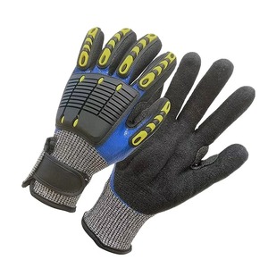 Wholesale Price Heavy Duty Impact Safety Mechanical <b>Gloves</b> High Quality Leather TPR Material Anti-Chemical Anti-Static <b>Gloves</b> - Product Image 2