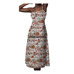Nuevo Vestido Largo sin Mangas para Mujer 2026, Ecológico, con Estampado de Bloques, Estilo Bohemio Gitano, de Algodón, con Tirantes Finos, para la Noche, Estilo Indio - Product Image 1