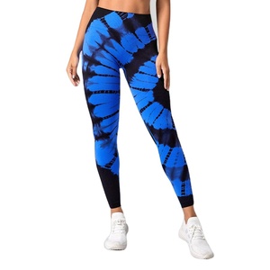 Custom Sexy Tie Dye Seamless Pants Workout Tight Scrunch Mujeres Leggins Cintura alta Push Up Booty Butt Lifting Yoga Leggings - Product Image 1