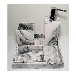 Ensemble de salle de bain en résine de style classique tendance, décoration personnalisée de qualité supérieure d'Inde, plusieurs pièces pour un style complet - Product Image 1