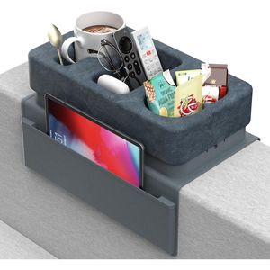 Vassoio Portabicchieri Rimovibile in Silicone per Bracciolo Divano, Organizer per Poltrona, Cuscino in Schiuma - Categoria Prodotto: Contenitore Bracciolo - Product Image 1