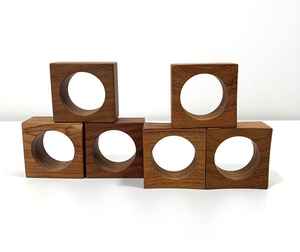 Anneaux de serviette modernes écologiques en résine, métal, bois, verre, taille et forme personnalisables, emballage personnalisé, décoration de table pour toutes les occasions MS - Product Image 3