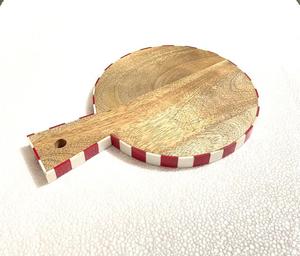 Simple Standard Designer Round <b>Shape</b> High Quality Mangoo Wooden & Resin Made Chopping <b>Blocks</b> Kitchenware Accessories Supplies - Product Image 1