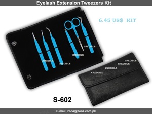 Pinzas para pestañas de acero inoxidable de alta calidad al por mayor con logotipo personalizado punta de fibra puntiaguda Etiqueta Privada herramienta de belleza - Product Image 3