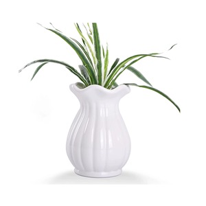 Jarrón de Cerámica Artístico Hecho a Mano, Pieza Decorativa Floral, Jarrón de Flores de Cerámica Minimalista para Decoración de Sala de Estar - Product Image 1