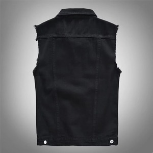 เสื้อกั๊กยีนส์ผู้ชายดีไซน์แฟชั่นทันสมัย  แบบสั่งทำพิเศษ  ทรงสวยทันเทรนด์  ป้องกันขนร่วง  ไม่หดตัว  สวมใส่สบายๆ - Product Image 2