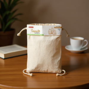 Sacchetto con coulisse in misto cotone e poliestere Ilan Saquito 25x35cm - Product Image 3