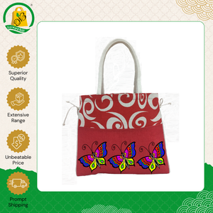 Indian Supplier Selling New Design Daily Usage Cotton Gift <b>Bags</b> with <b>Long</b> Handle Nice Printed Cotton Tote <b>Bag</b> at Low Price - Product Image 3