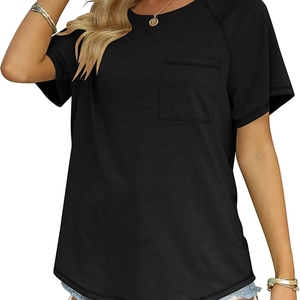 เสื้อยืดสตรีทแวร์ระบายอากาศของผู้หญิงไซส์ใหญ่พิเศษเสื้อยืดสตรีทแวร์ผ้าคอตตอนขนาดใหญ่ไซส์ใหญ่พิเศษจากอเมริกา - Product Image 1