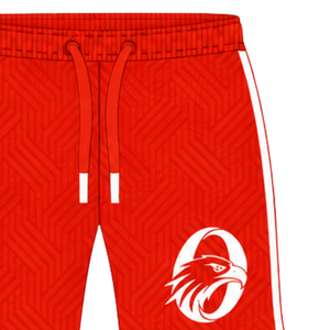 Bright <b>Red</b> Sports <b>Shorts</b> Custom Athletic Training Gym Workout Drawstring Quick Dry Breathable Performance Activewear Team - Product Image 4