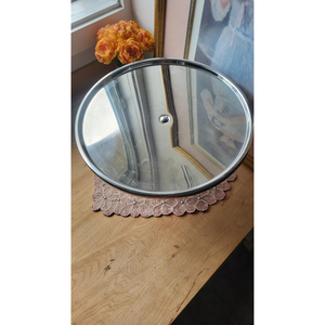 Support à gâteau en métal à un seul niveau, design rond simple et élégant, plateau de service décoratif pour desserts, idéal pour les fournitures de fête - Product Image 4
