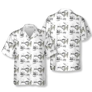 Sustainable Supply Men's Casual Hawaiian Print Short Sleeve Button <b>Down</b> Shirts Breathable Quick Dry Beach Summer Mens Shirts - Product Image 3