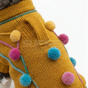 Luxury Wool Cable Knit <b>Dog</b> Cat Pullover Modern Soft Elastic Neckline Eco-Friendly High Quality Winter Pet Clothing 2026 - Product Image 3