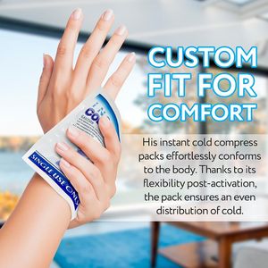 Paquet de 10 packs froids instantanés jetables packs de glace de premiers soins étanches de 6x8 pouces pour le soulagement de la douleur ecchymose gonflement compact instantané - Product Image 4