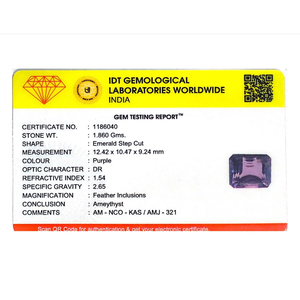 Loose 9.3 Carat Handcrafted Amethyst Gemstone for Fine Jewelry - Product Image 4