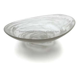 Ensaladera de resina transparente ovalada poco profunda ecológica de alta calidad artesanía artesanal estilo clásico técnica personalizada para regalos - Product Image 4