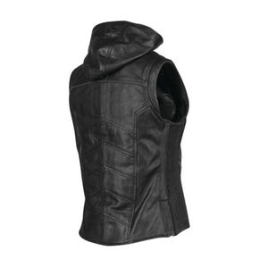 Veste sans manches en cuir pour femme style motard, gilet tendance pour femme, gilet en cuir personnalisé style motard – Grande Vente - Product Image 5