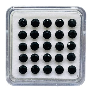 Tourmaline noire naturelle 3 mm, taille diamant, pierres précieuses en vrac, prix de gros, lot de pierres précieuses pour bijoux - Product Image 3