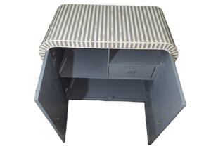 Grey and White Bone Inlay Stripe <b>Bar</b> Cabinet Customized Bone Inlay Living Room Cabinet with Curved Design - Product Image 2