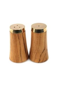 Décor moderne, distributeur de condiments élégant, décoration en bois texturé, accessoires de service modernes, objet décoratif de table, gourde en bois. - Product Image 6