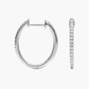Pendientes de Aro de Oro Amarillo de 14K con Diamantes Cultivados en Laboratorio de Corte Redondo - Product Image 1
