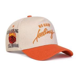 Casquette de baseball personnalisée avec broderie 3D incurvée, 5 panneaux, profil bas, snapback, brodée, pour homme - Product Image 1