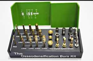 NABSONS ENTERPRISES Kit de Brocas Manuales para Osteodensificación de Implantes Dentales, Compatible con Burs, Color Plata NE-0D107 - Product Image 3