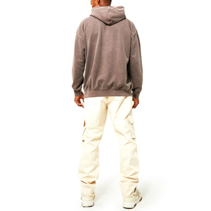 New Winter Casual Acid Wash 100% Cotton Customized Men Pullover <b>Fleece</b> <b>Hoodies</b> Wholesale Prices for Custom With OEM ODM - Product Image 5