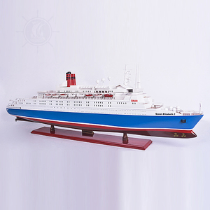 Modèle de grand paquebot de croisière peint à la main, représentant la Reine Elizabeth II, modèle réduit de navire de luxe, décoration, 104Lx15.24Wx35H cm - Product Image 2