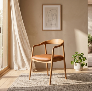 Chaise de salle à manger moderne en teck de luxe Shopia, finition résistante à l'eau, fabriquée à la main pour les hôtels et cafés haut de gamme - Product Image 3