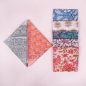 Cotton Square Scarf Floral Bandana Printed Handkerchief Skin-Friendly Casual Spring Summer <b>Accessory</b> For Unisex & Pets - Product Image 4