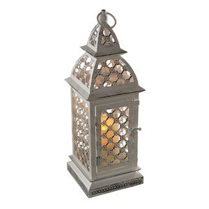 Lanterne vintage en métal noir pour extérieur, support de bougie suspendu en fer, motif mandala découpé au laser, lanternes pour patio, décoration de la maison - Product Image 6