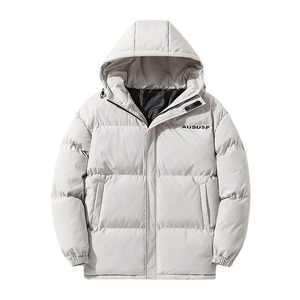 Wholesale New Arrival Coated Canvas Winter <b>Puffer</b> <b>Jacket</b> Stand Collar Front Logo Premium Quality Hooded Breathable Customizable - Product Image 4