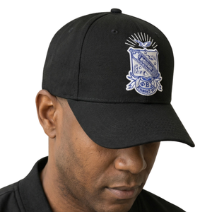 Casquette de baseball noire brodée Phi Beta Sigma avec lettres grecques 1914, ajustable, pour la fraternité, coupe classique - Product Image 1