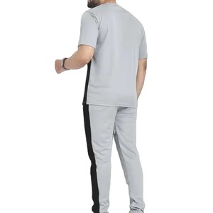 Men's Summer Sporty <b>Tracksuit</b> Set Quick Dry Lightweight Crew Neck T-Shirt With Side Pockets Full Length Pants Color - Product Image 6