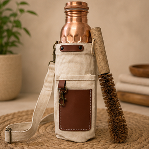 Brosse à hydratation artisanale en cuivre pur, motif nid d'abeille géométrique, écologique, portable, multi-usage, créations classiques et anciennes pour la maison - Product Image 2