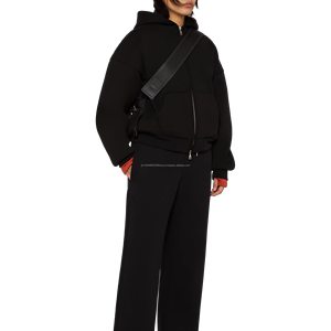 Fabrication de sweats à capuche pour hommes, coupe ample, style décontracté, en coton 100% lourd, 500 g/m², avec logo personnalisé, fermeture éclair, coupe ample - Product Image 5