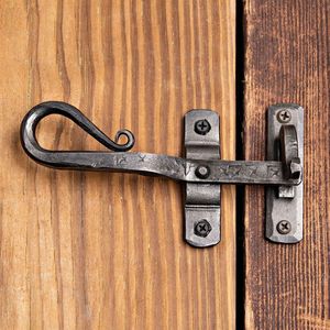 Connecteur de loquet de porte en fer finition oxyde noir, forme ronde, pour installation domestique, outils de quincaillerie, loquet de porte et de portail - Product Image 6