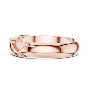 Anillo de Hombre con Diamante Cultivado en Laboratorio, Redondo, Oro Rosa, con Engaste Diagonal, Joyería Fina para Boda - Product Image 3