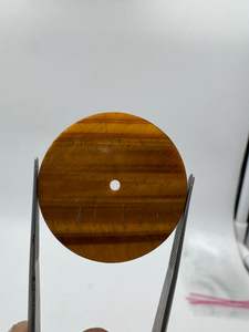 Esfera de Reloj A K Gems de Ojo de Tigre Natural, Parte Trasera Plana, 31.50mm, 0.9mm de Grosor, Pulida por un Lado, Modelo ETH-1042 - Product Image 3