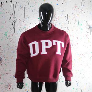 Sweat-shirt à col montant DPT BROWN 100% BLANC avec broderie appliquée, col large, info.clushsports - Product Image 3