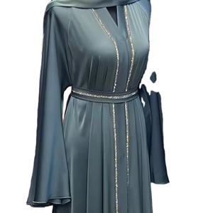 Dubai Abaya belle couleur noire abaya traditionnelle musulmane travail à la main caftan vêtements islamiques traditionnels pour femmes - Product Image 1