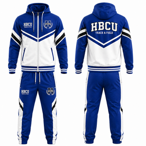 Ensemble de survêtement HBCU personnalisé de qualité supérieure pour hommes et femmes, vêtements de sport avec logo brodé - Product Image 1