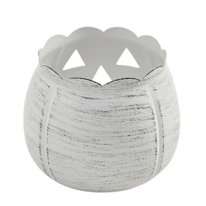 Halloween Lantern Pumpkin <b>Candle</b> Holder Antique White Fall Tabletop Decor Votive Holders White Metal Votive - Product Image 3