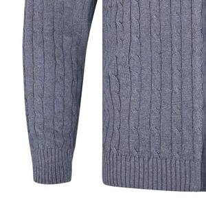 Nouveau cardigan uni pour homme, pull à manches régulières, anti-rétrécissement, respirant, tricot rapide, 100% coton, collection printemps-hiver - Product Image 4