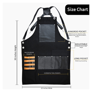 AQDAS INDUSTRY Professional Unisex Salon Barber Styling <b>Aprons</b> Leather Snap Closure Short Sleeve for Hair Treatment & Cutting - Product Image 5