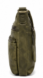 Gravs – sac à bandoulière Vintage en cuir véritable pour femmes, sac à bandoulière multi-poches pour la vie quotidienne, sac à bandoulière avec fermeture éclair et sangle réglable - Product Image 4