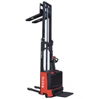 TLERA Gerbeur de palettes entièrement électrique 1500kg 2000kg Chariot élévateur à fourche pour espaces étroits avec plate-forme